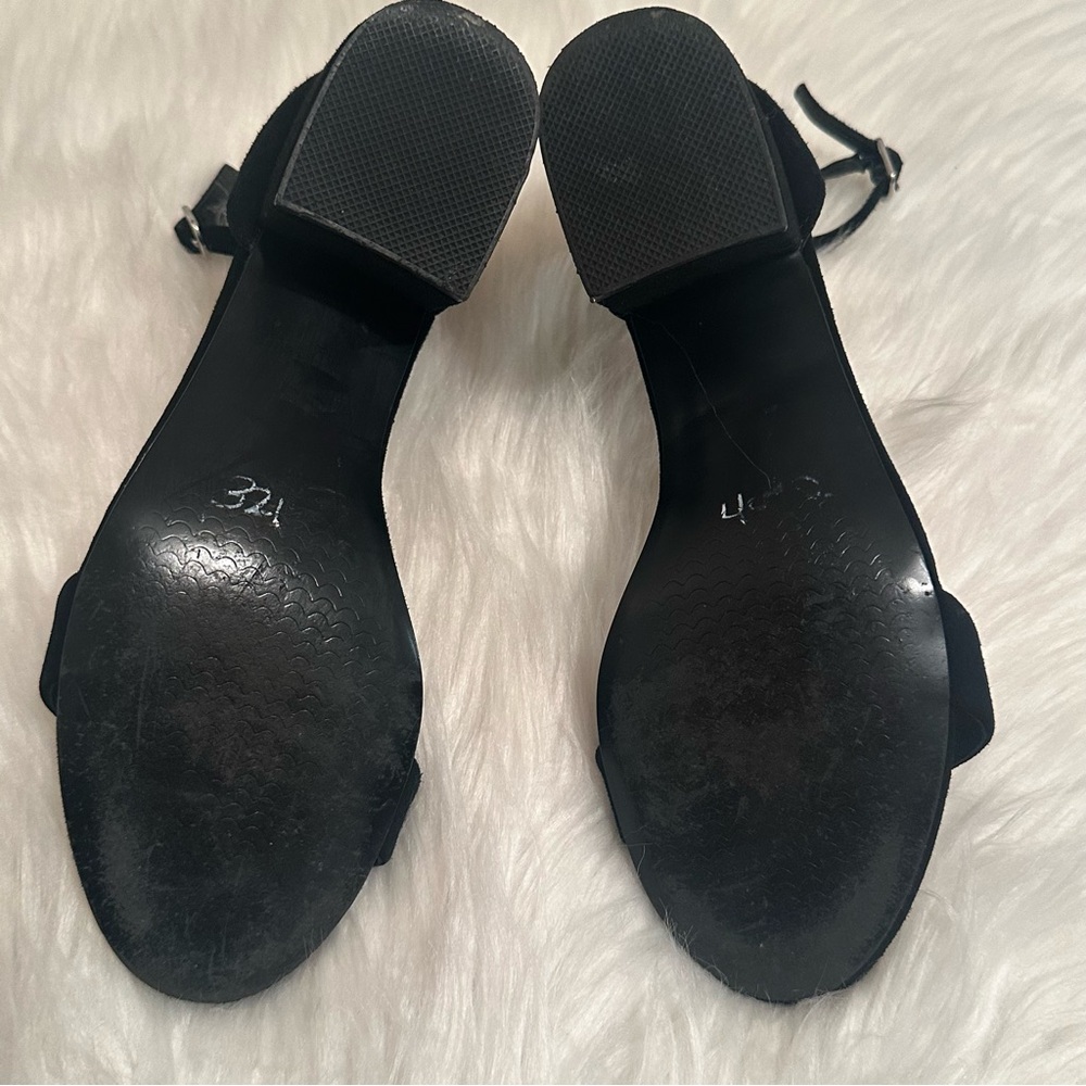 Steve Madden IRENEE Black Suede Block Heel Ankle Strap Dress Sandals (EUR 36) - Picture 12 of 17